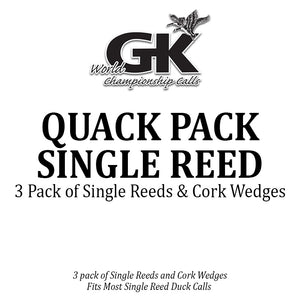 GK Calls Quack Pack Single Reed