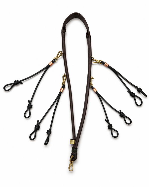 Premium Hand-Stitched Leather Lanyard
